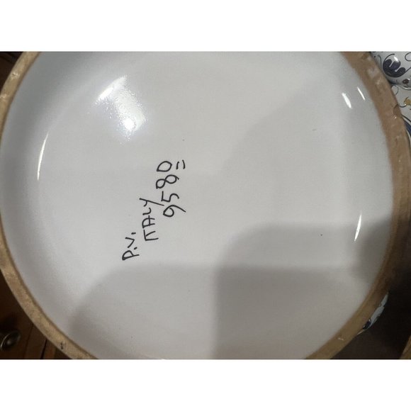 Deruta Orvieto Blue Rooster Canister Set Of 3 Hand painted Pottery W/Lids READ - Picture 9 of 14